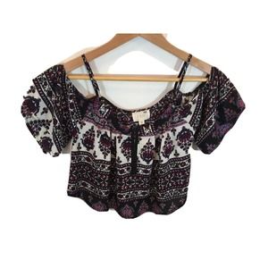 L.A. Hearts XS /OFF THE SHOULDER / Boho/ CROP TOP.
